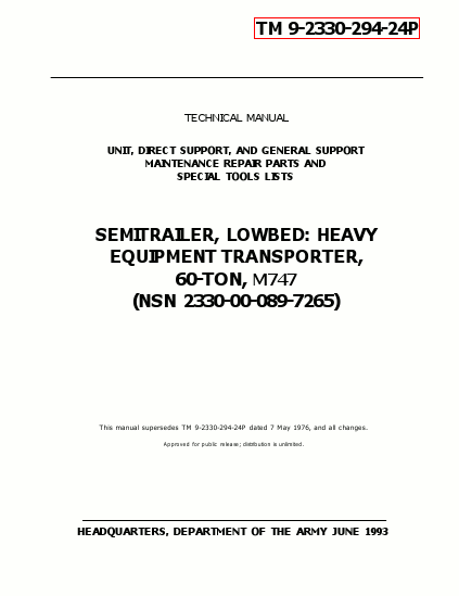 TM 9-2330-294-24P Technical Manual